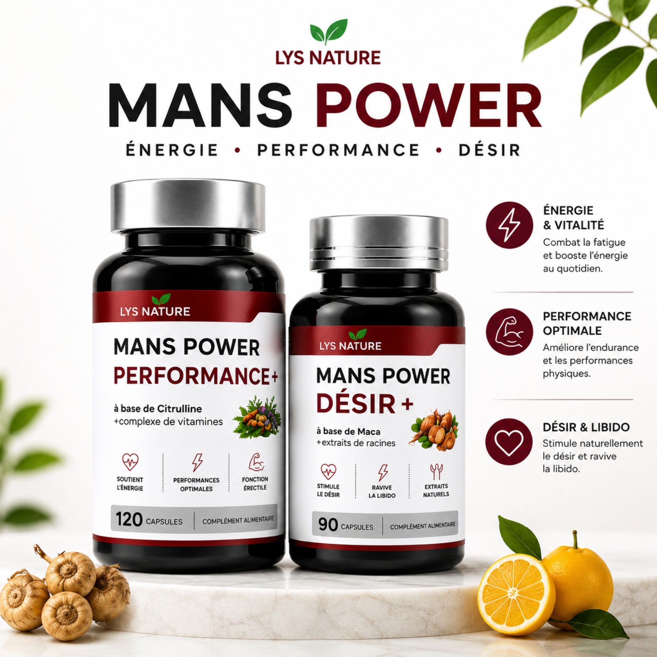 LYS NATURE - MANS POWER Duo- Homme Haute Puissance